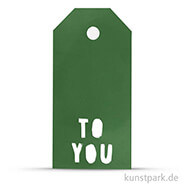 Vivi Gade Geschenkanhänger - To You, 300g, 15 Stück 5x10 cm | Grün
