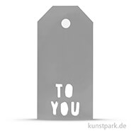 Vivi Gade Geschenkanhänger - To You, 300g, 15 Stück 5x10 cm | Silber