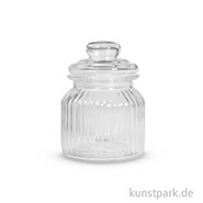 Vorratsglas gerillt mit Deckel, Durchmesser 11 cm 625 ml