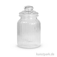 Vorratsglas gerillt mit Deckel, Durchmesser 11 cm 925 ml