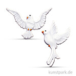 Wachsmotiv - Taube bemalt, 2 Stück 