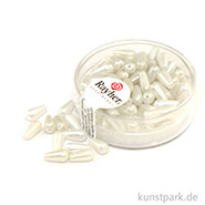 Wachstropfen Weiß 4x8 mm - 75 Stück