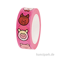 Washi Tape - Chingu, Tiere, 15 mm, 10 m Rolle 