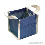 Faltbarer Wasserbehälter und Pinselwascher aus blauem Nylon 