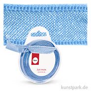 Webband Uni mit Kante, 15 mm x 5 m Einzelfarbe | Bayrisch Blau