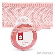 Webband Uni mit Kante, 15 mm x 5 m Einzelfarbe | Lachsrosa