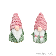 Wichtel aus Textil, Grün / Pink, Sortiert, 7 x 13 x 7 cm 