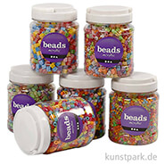 XXL Set - Kunststoffperlen, 7-10 mm, 6 x 700 ml sortiert 