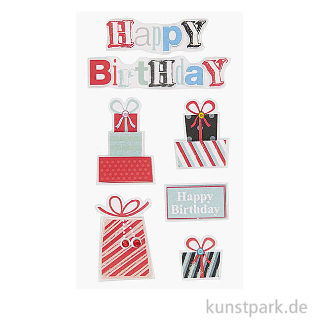 3D Sticker - Geburtstagsgeschenke