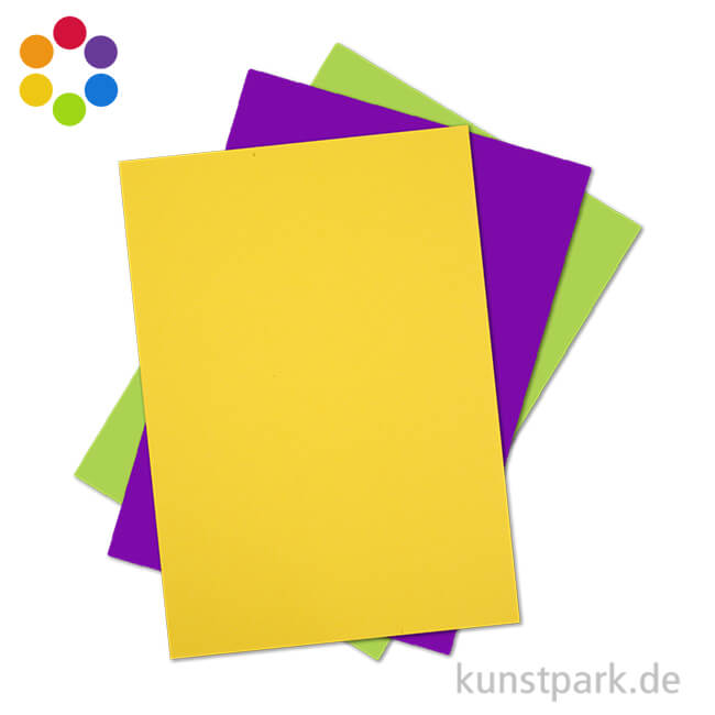 20 Blatt Tonpapierblock  DIN A4 beidseitig farbig Tonzeichenpapier Tonpapier 