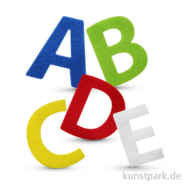 Buchstaben Aus Filz Selbstklebend 150 Stuck Farbig Sortiert