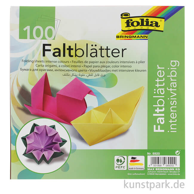 Faltblatter Eckig 100 Blatt 70g Farbig Sortiert