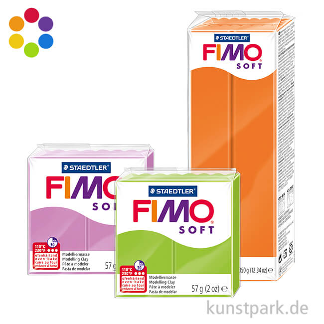 Fimo Soft 50 apfelgrün ofenhärtende Modelliermasse 57g 