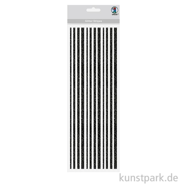 Glitter Stripes - Glitzerstreifen aus Glitzerfolie, Schwarz