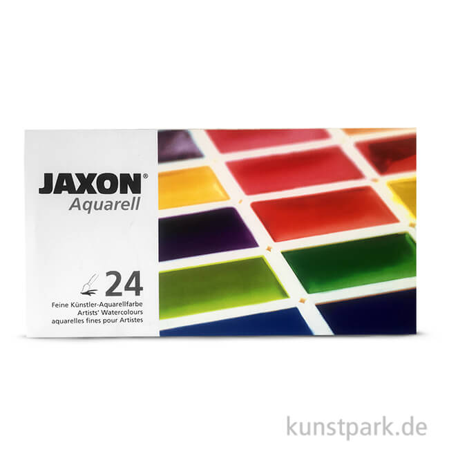 Jaxon Aquarell 48 halbe Näpfchen im Metallkasten 