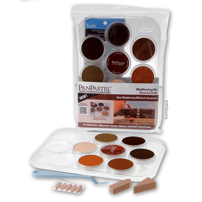 PanPastel Colors for Models & Miniatures- Weathering Kit (Rust & Earth)