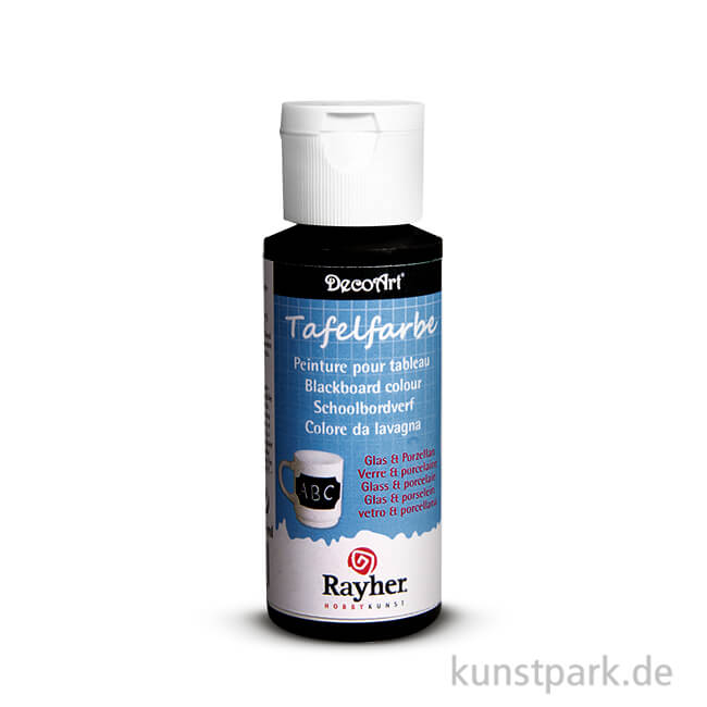 Tafelfarbe für Glas und Porzellan 59 ml schwarz