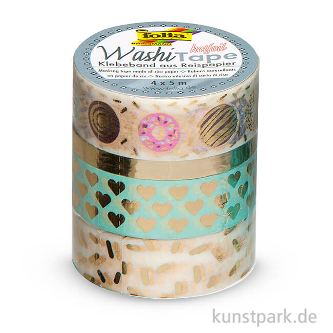 Washi-Tape Hotfoil - GOLD II, 4er Set, je 5 m