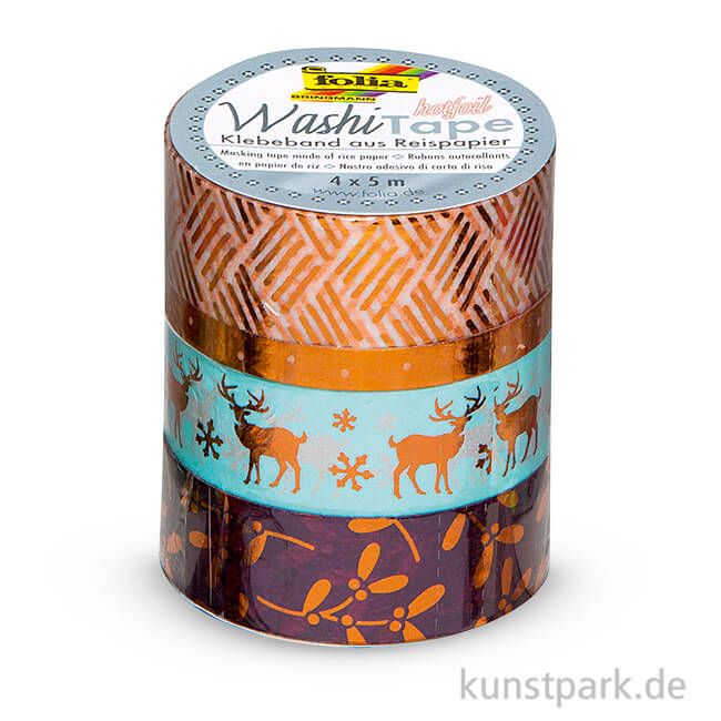 Washi Tape Hotfoil Kupfer 4er Set
