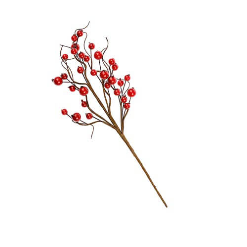 Beerenzweig Zweig mit Beeren Dekoration Herbst Weihnachten rot 