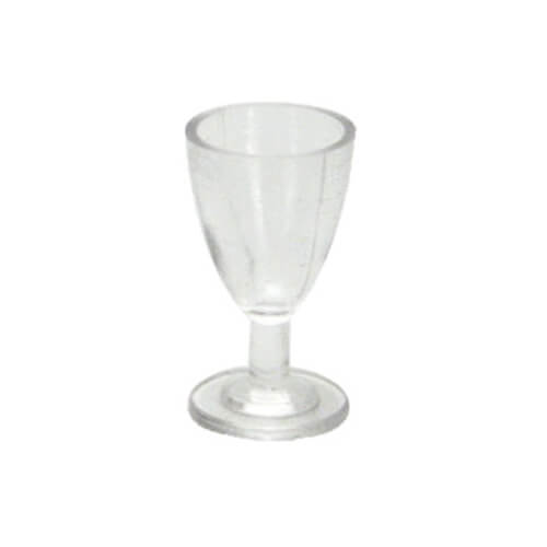 Puppenstube Miniatur Leeres Weinglas aus Glas 2 cm 