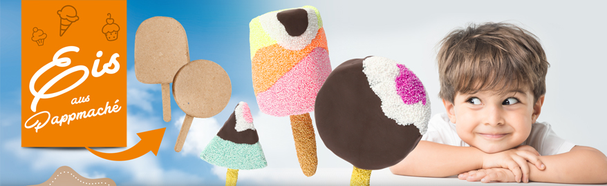 Sommerspass für Kinder - Eis am Stiel selbst gebastelt